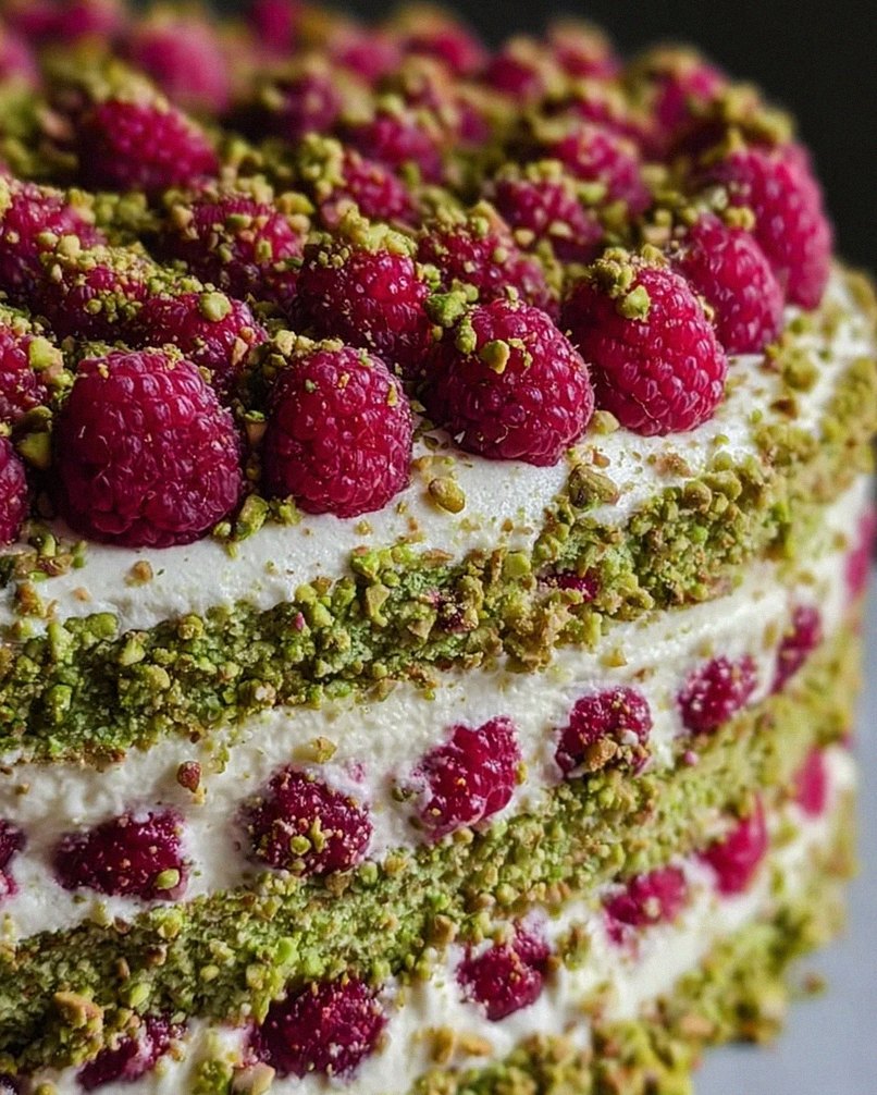 Pistazien-Himbeer-Torte mit Mascarpone-Creme – Schritt 1