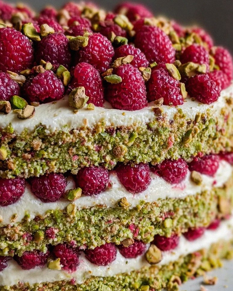 Pistazien-Himbeer-Torte mit Mascarpone-Creme – Schritt 2