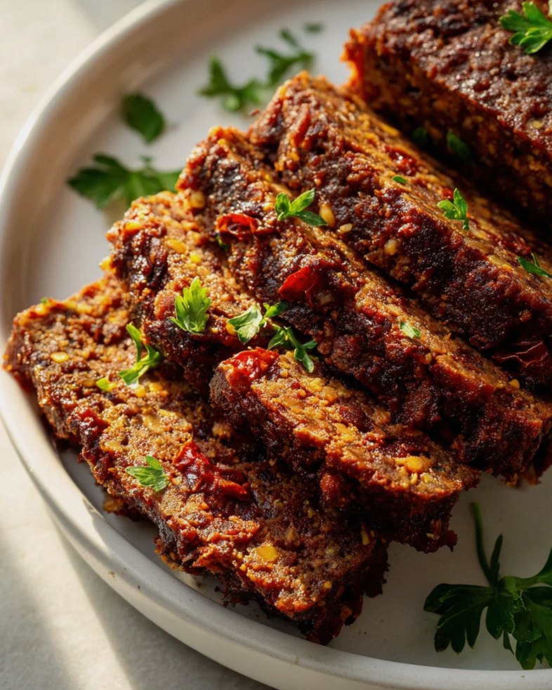 Rauchige vegane Beef-Putensalami-Laib mit getrockneten Tomaten – Schritt 1