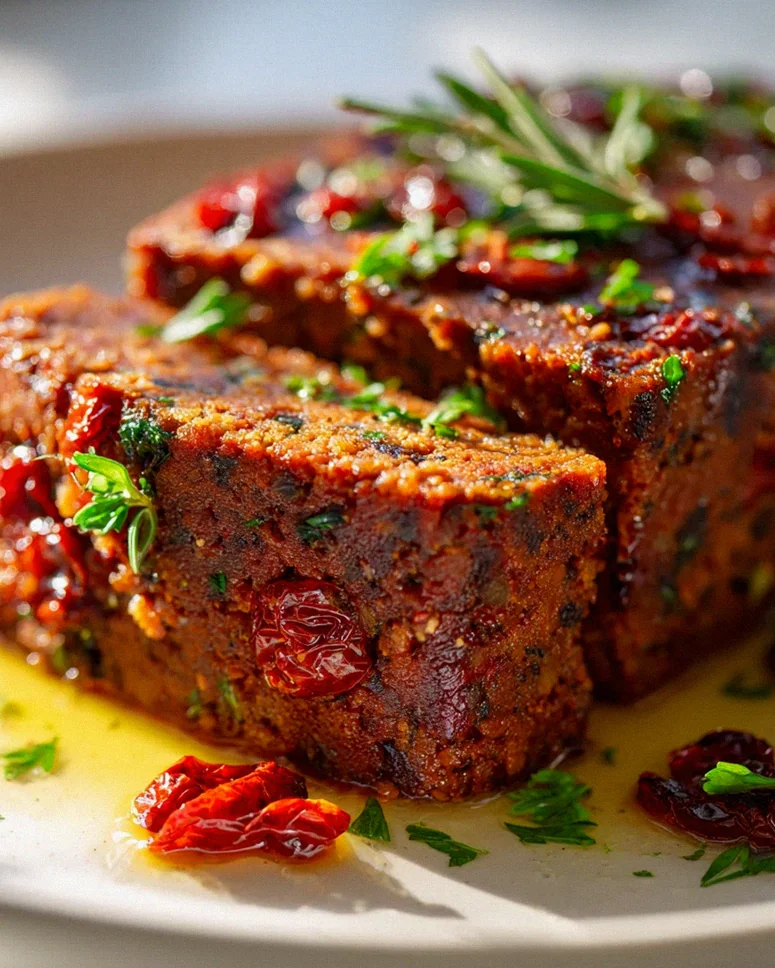 Rauchige vegane Beef-Putensalami-Laib mit getrockneten Tomaten – Schritt 2