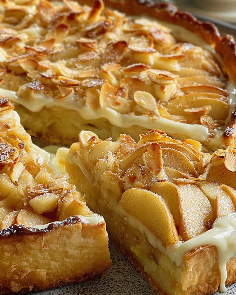 Saftige Apfeltarte mit Rahmguss