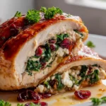 Saftige Gefüllte Hähnchenbrust: Spinat, Feta, Cranberries