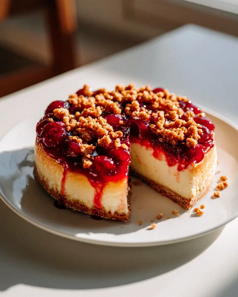Saftiger Käsekuchen mit Kirschextrakt & Streuseln – Schritt 2