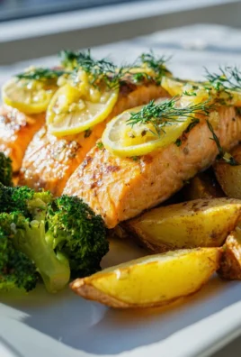 Saftiger Zitronenbutterlachs mit Knusperkartoffeln & Brokkoli