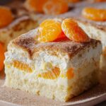 Schneller Schmandkuchen vom Blech mit Mandarinen