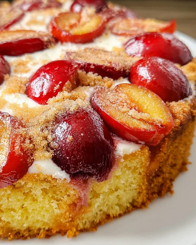 Schneller Zwetschgenkuchen mit Schmandguss – Schritt 1