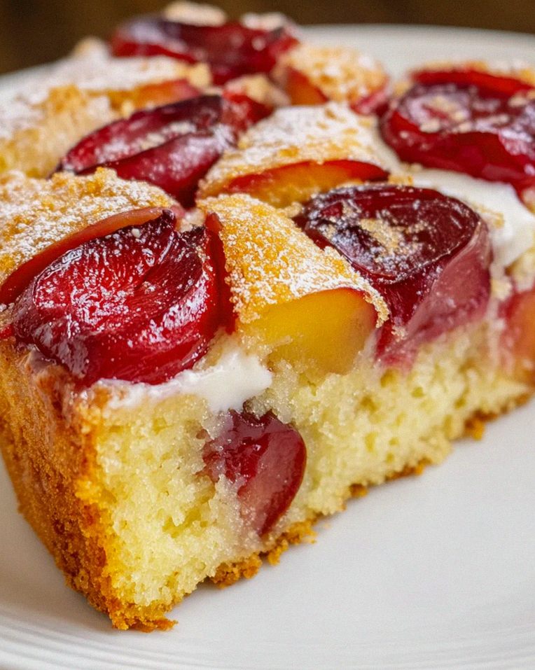 Schneller Zwetschgenkuchen mit Schmandguss – Schritt 2