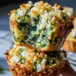 Spinat-Feta-Muffins mit doppelt Käse und Crunch