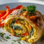 Spinat-Gemüse-Quiche im Blätterteig