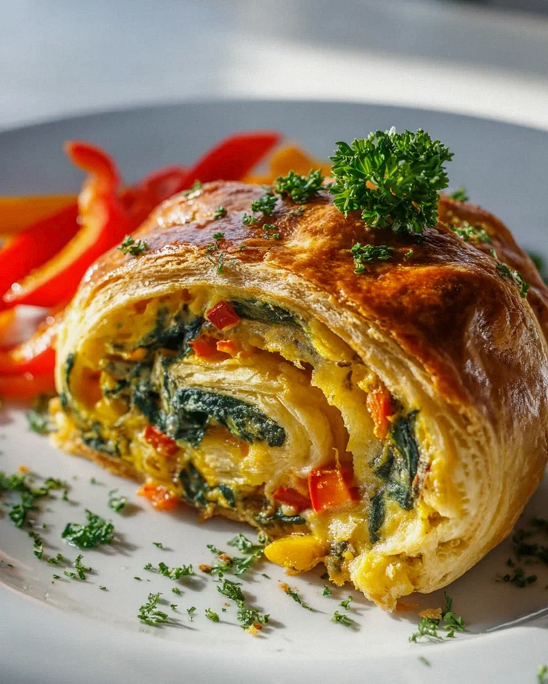 Spinat-Gemüse-Quiche im Blätterteig