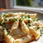 Traumhaft Cremige Nudelpfanne mit feiner Crème fraîche