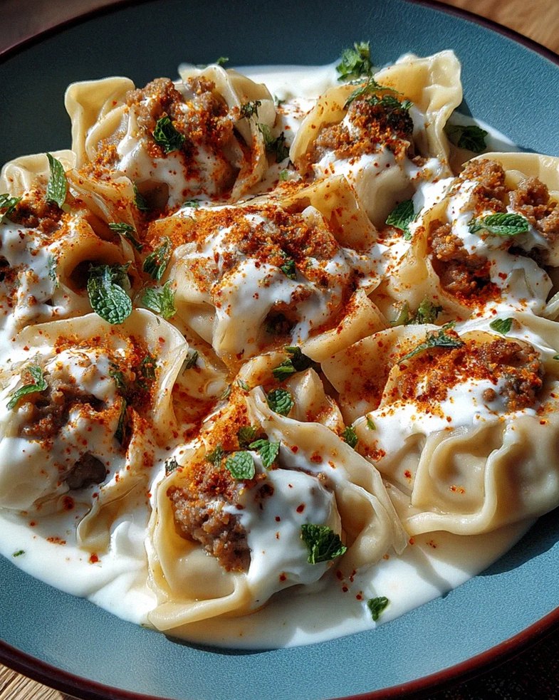 Türkische Manti mit Hackfleischfüllung & Joghurt-Soße – Schritt 1