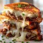 Ultimatives Cheesesteak Grilled Cheese Sandwich Rezept