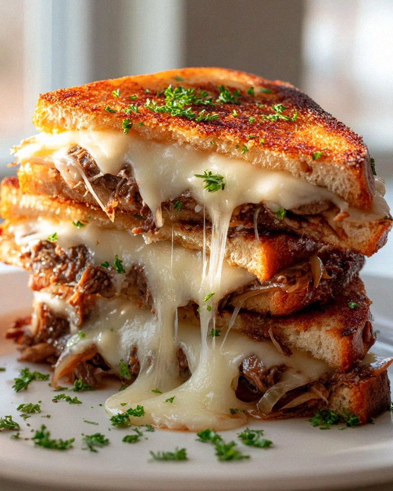 Ultimatives Cheesesteak Grilled Cheese Sandwich Rezept – Schritt 1