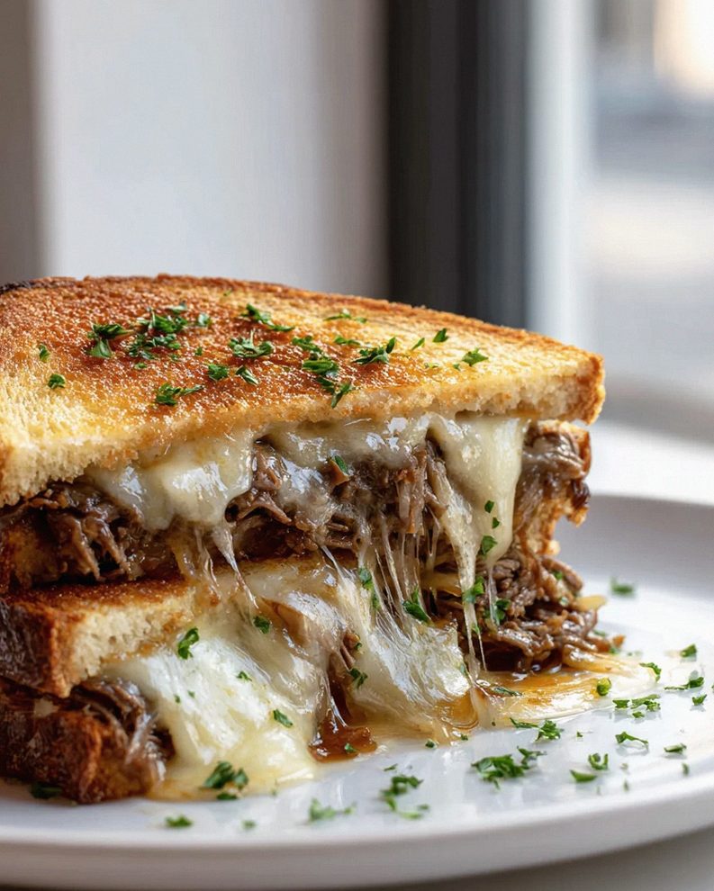 Ultimatives Cheesesteak Grilled Cheese Sandwich Rezept – Schritt 2