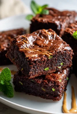 Unwiderstehliche Zucchini Brownies mit Erdnussbutter-Swirl
