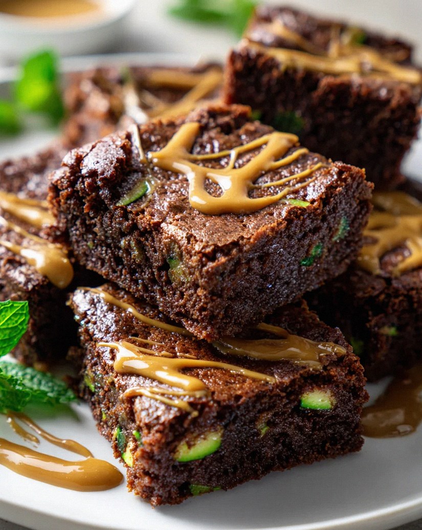 Unwiderstehliche Zucchini Brownies mit Erdnussbutter-Swirl – Schritt 2