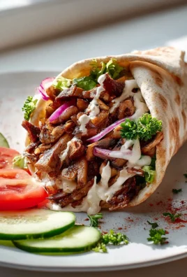 Veganer Pilz-Shawarma Wrap mit Tahini – Lecker und gesund!
