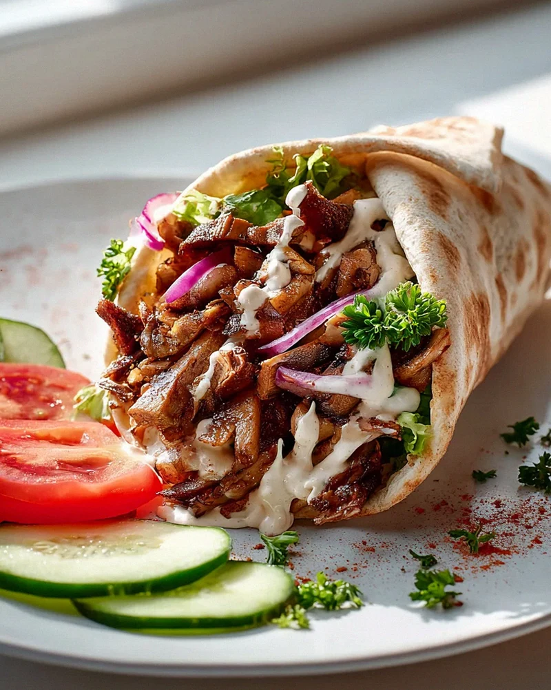Veganer Pilz-Shawarma Wrap mit Tahini – Lecker und gesund! – Schritt 1