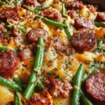 Wurst Bohne Kartoffel Auflauf