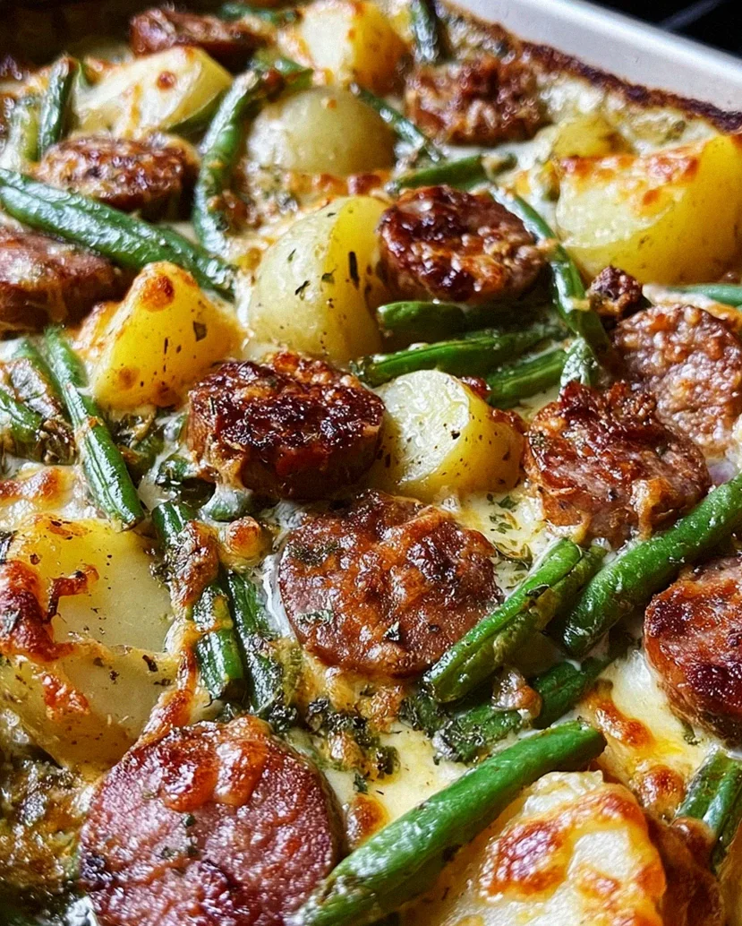 Wurst Bohne Kartoffel Auflauf – Schritt 1